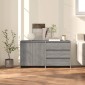 vidaXL Μπουφές 2 Τεμαχίων Γκρι Sonoma από Επεξεργασμένο Ξύλο