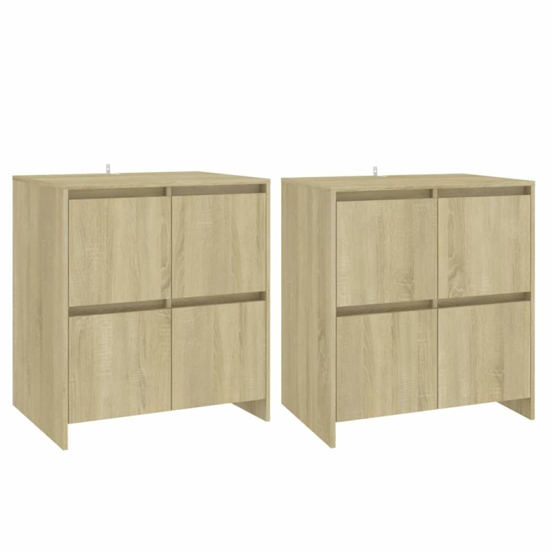 vidaXL Ντουλάπια 2 τεμ. Sonoma Δρυς 70 x 41 x 75 εκ. από Επεξ. Ξύλο