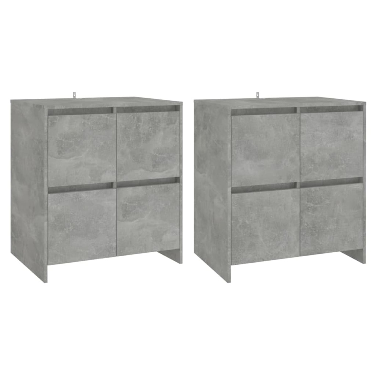 vidaXL Ντουλάπια 2 τεμ. Γκρι Σκυροδέματος 70 x 41 x 75 εκ. Μοριοσανίδα