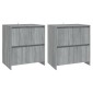 vidaXL Ντουλάπια 2 τεμ. Γκρι Sonoma 70 x 41 x 75 εκ. από Μοριοσανίδα