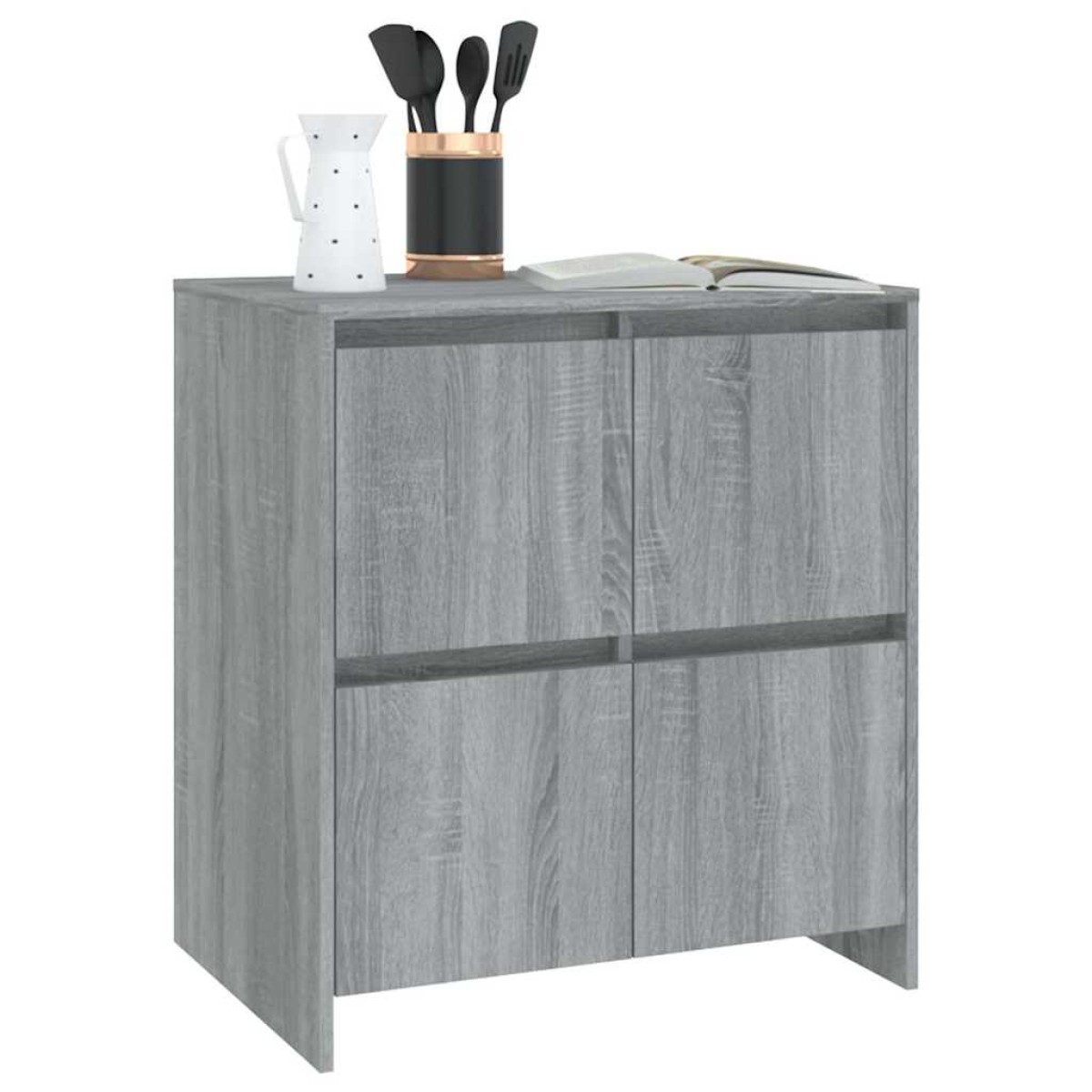 vidaXL Ντουλάπια 2 τεμ. Γκρι Sonoma 70 x 41 x 75 εκ. από Μοριοσανίδα