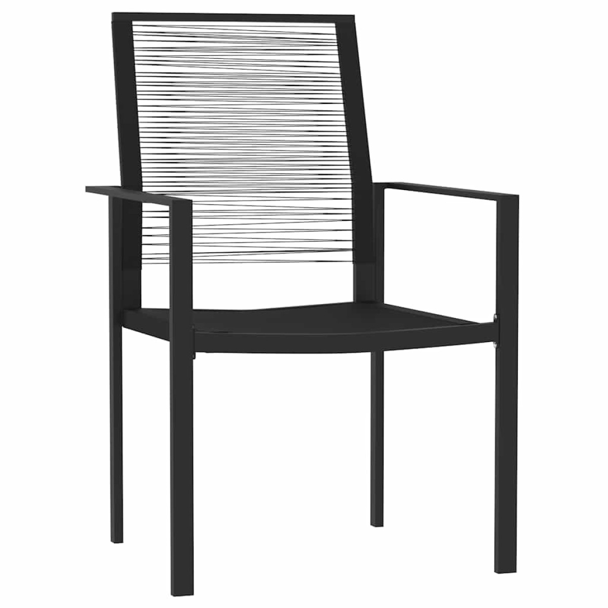vidaXL Σετ Τραπεζαρίας Κήπου 5 Τεμαχίων Μαύρο