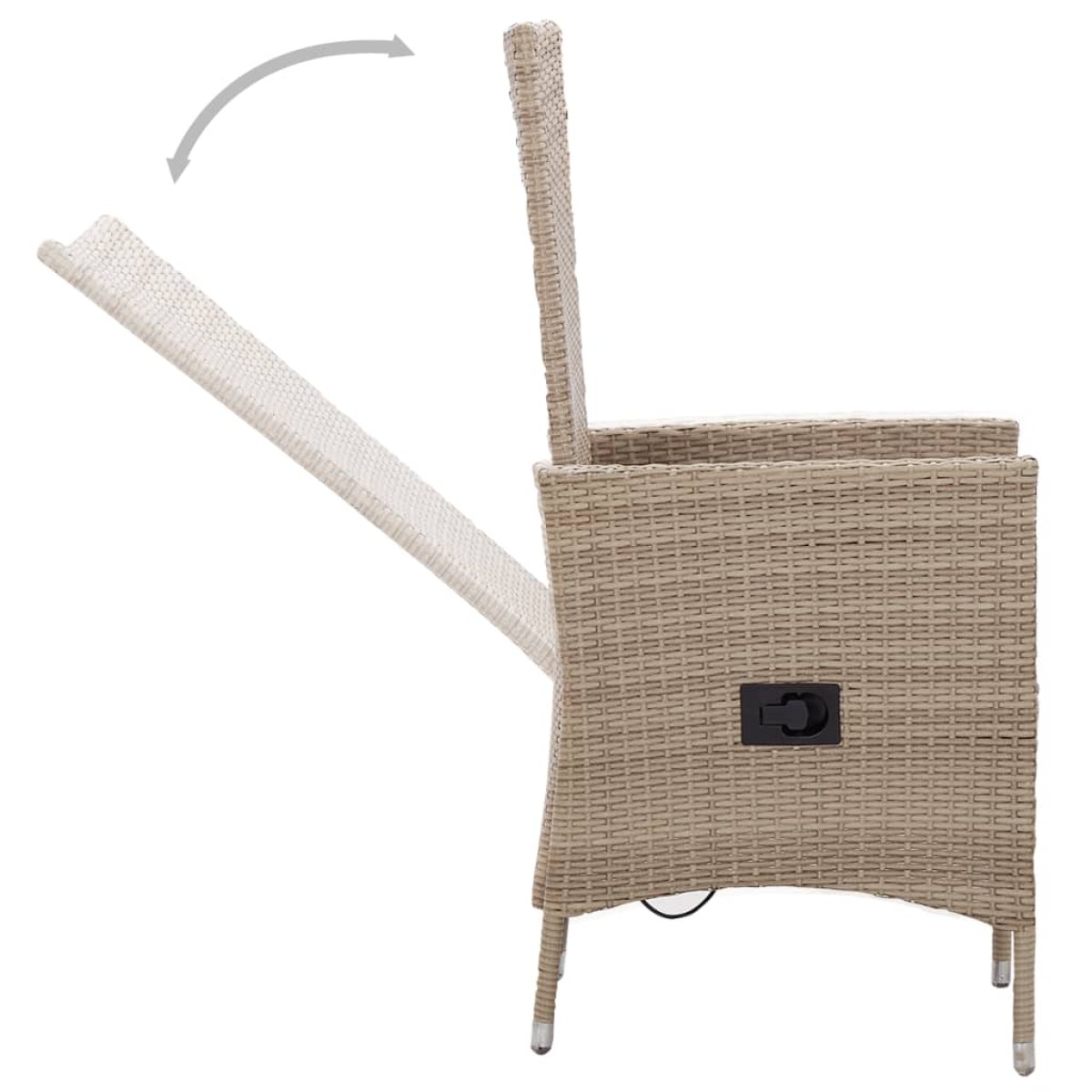 vidaXL Σετ Τραπεζαρίας Κήπου 7 Τεμαχίων Μπεζ με Μαξιλάρια