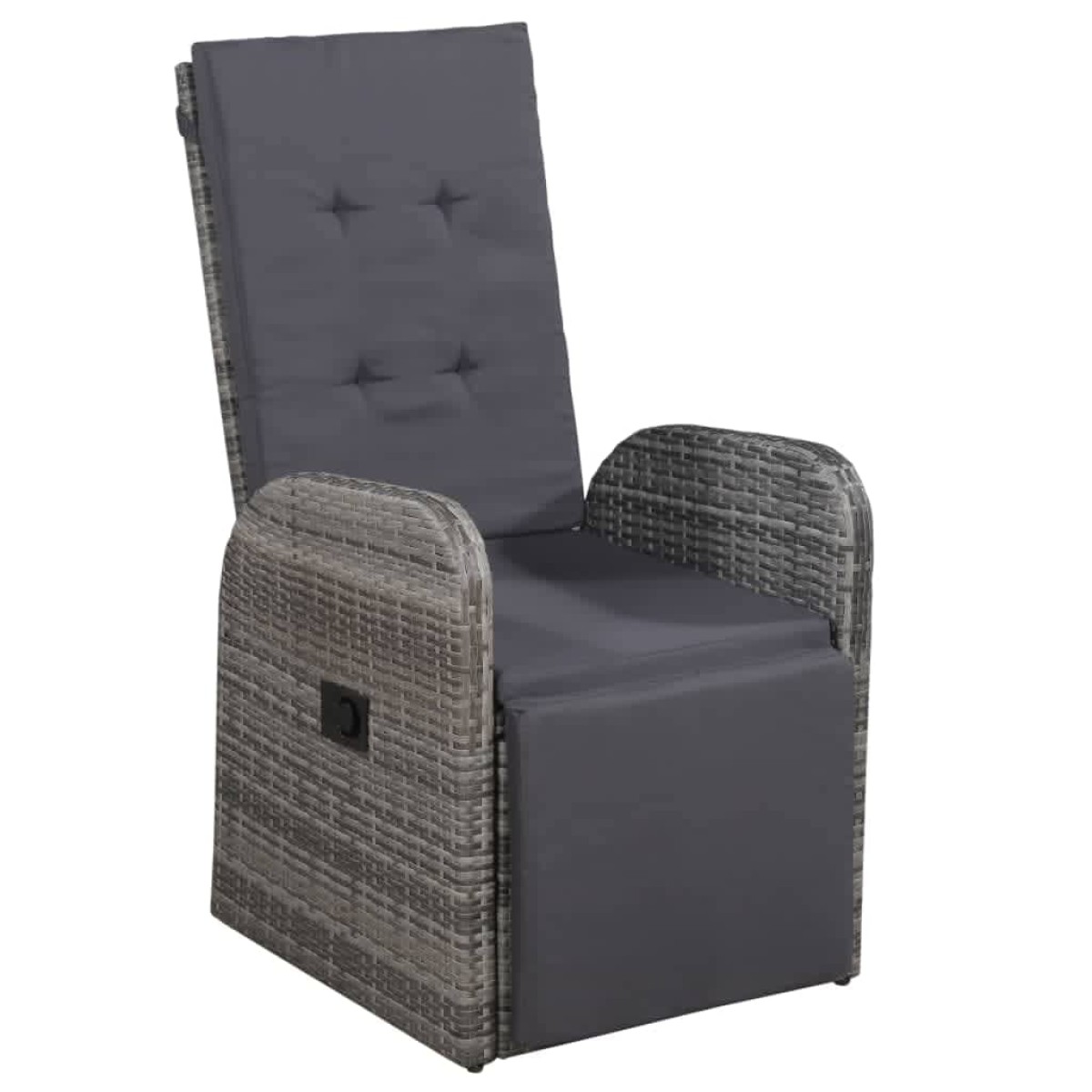 vidaXL Σετ Τραπεζαρίας Κήπου 7 Τεμαχίων Γκρι με Μαξιλάρια