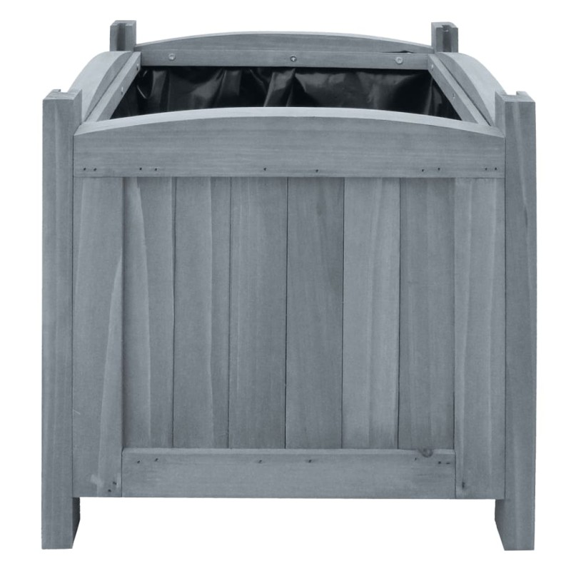 vidaXL Ζαρντινιέρες Υπερυψωμένες 2 τεμ. 30x30x30 εκ. Μασίφ Ξύλο Ελάτης