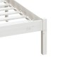 vidaXL Πλαίσιο Κρεβατιού Λευκό 150 x 200 εκ. Μασίφ Ξύλο King Size