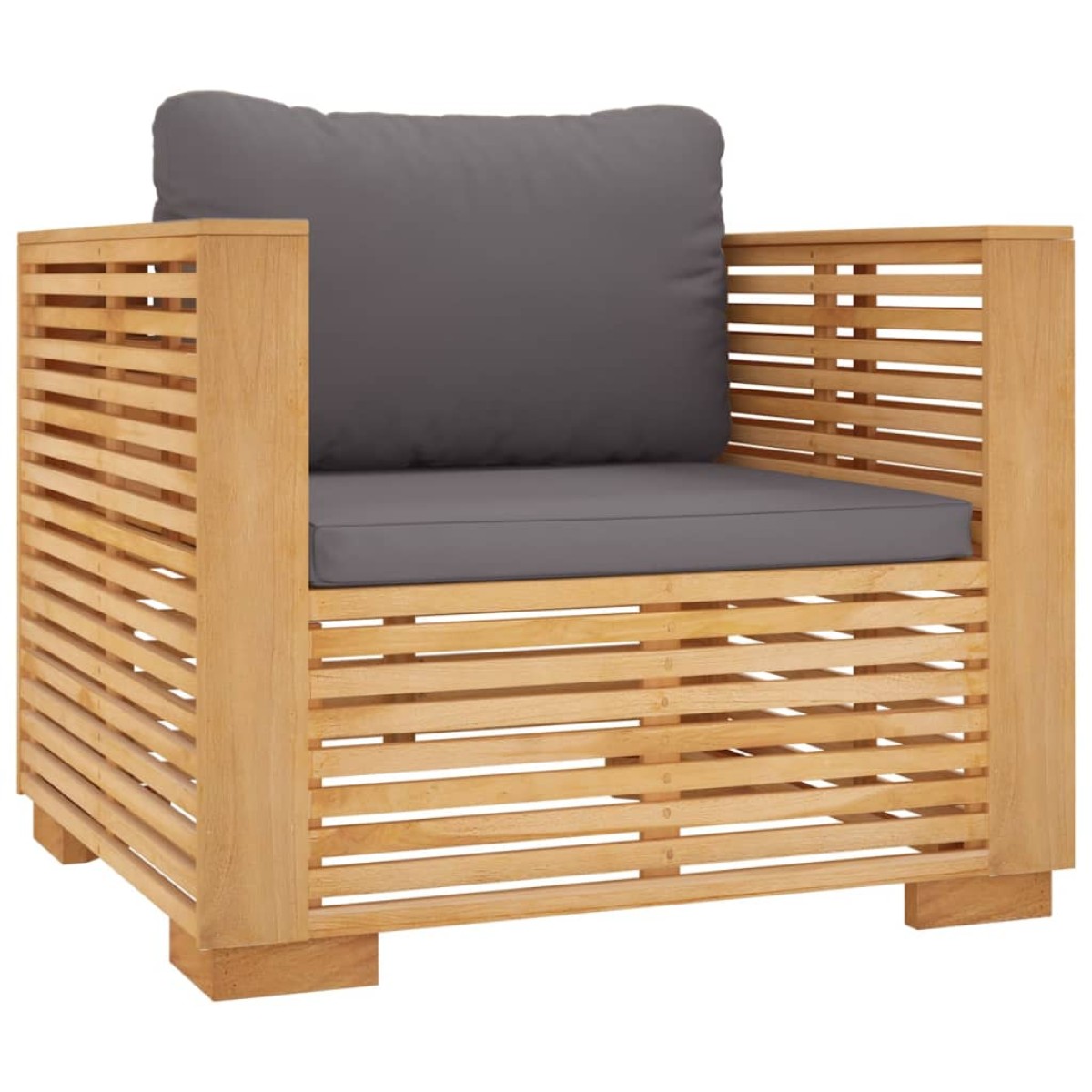 vidaXL Σαλόνι Κήπου Σετ 6 Τεμαχίων από Μασίφ Ξύλο Teak με Μαξιλάρια