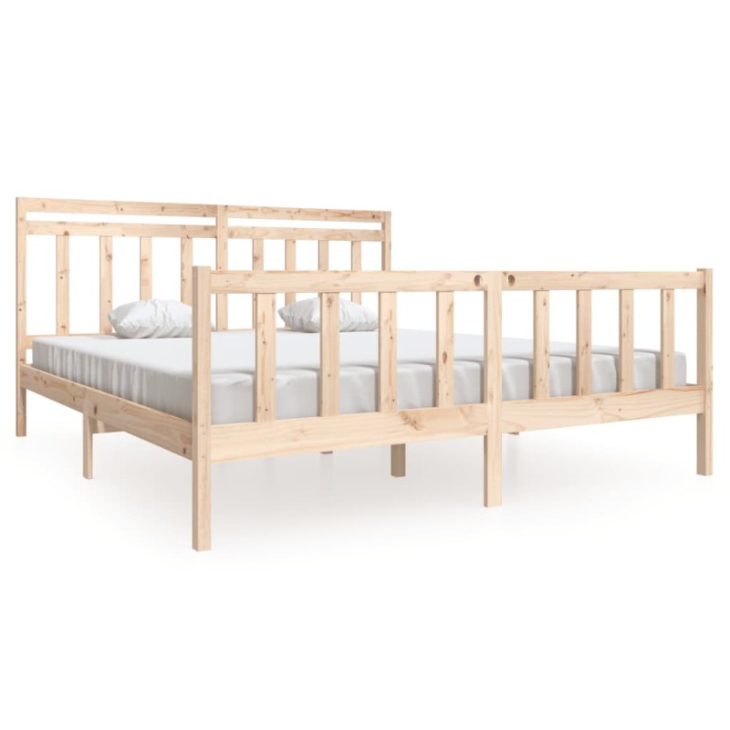 vidaXL Πλαίσιο Κρεβατιού 180 x 200 εκ. Μασίφ Ξύλο Super King Size