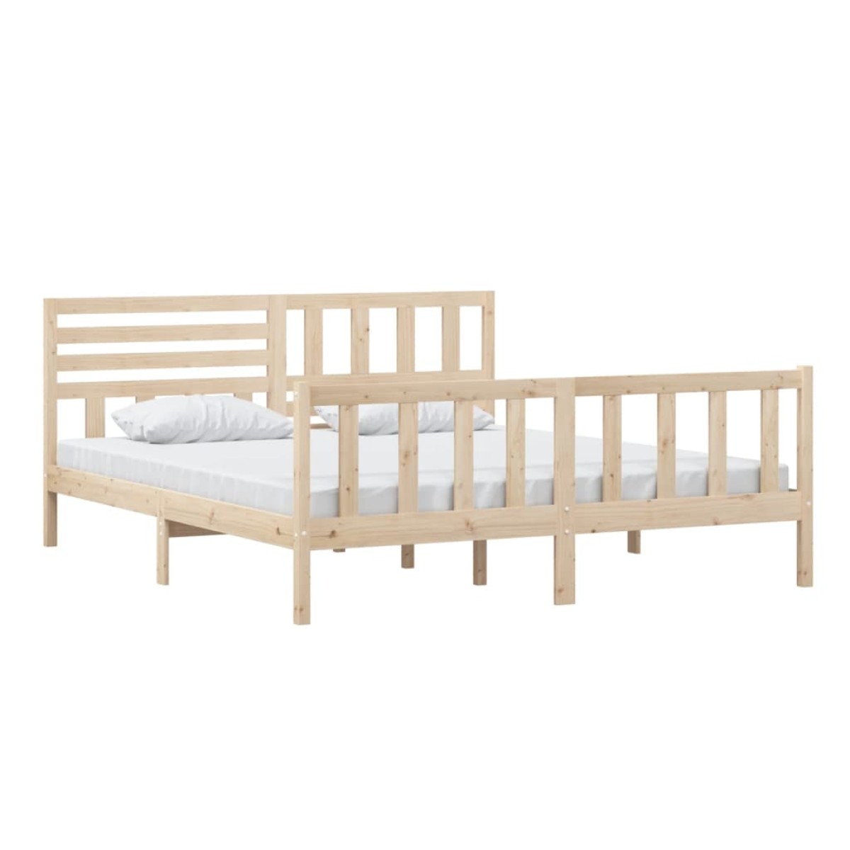 vidaXL Πλαίσιο Κρεβατιού 180 x 200 εκ. Μασίφ Ξύλο Super King Size