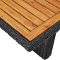 vidaXL Τραπεζαρία Κήπου Μαύρη 200 x 100 x 74 εκ. από Συνθετικό Ρατάν
