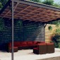vidaXL Σαλόνι Κήπου Σετ 9 Τεμαχίων Καφέ Συνθετικό Ρατάν με Μαξιλάρια