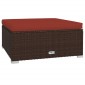 vidaXL Σαλόνι Κήπου Σετ 9 Τεμαχίων Καφέ Συνθετικό Ρατάν με Μαξιλάρια