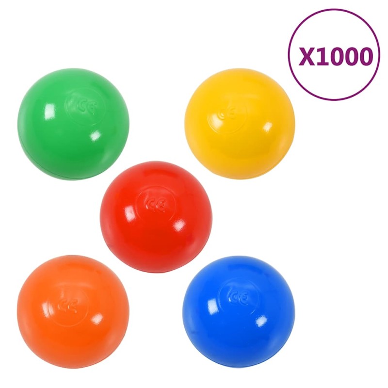 vidaXL Μπάλες για Παιδική Πισίνα 1000 τεμ. Πολύχρωμες