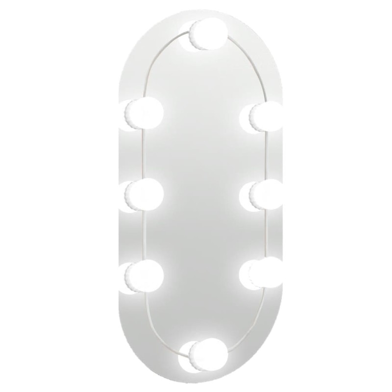 vidaXL Καθρέφτης με Φώτα LED 40x20 εκ. Γυαλί Οβάλ