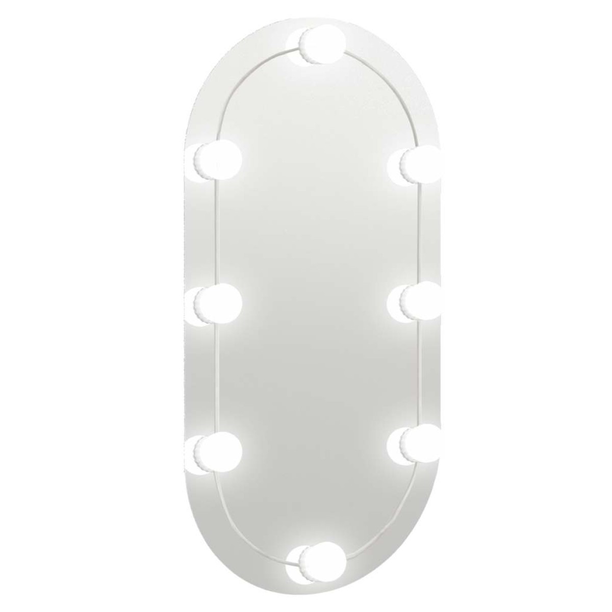 vidaXL Καθρέφτης με Φώτα LED 80x40 εκ. Γυαλί Οβάλ