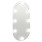 vidaXL Καθρέφτης με Φώτα LED 80x40 εκ. Γυαλί Οβάλ