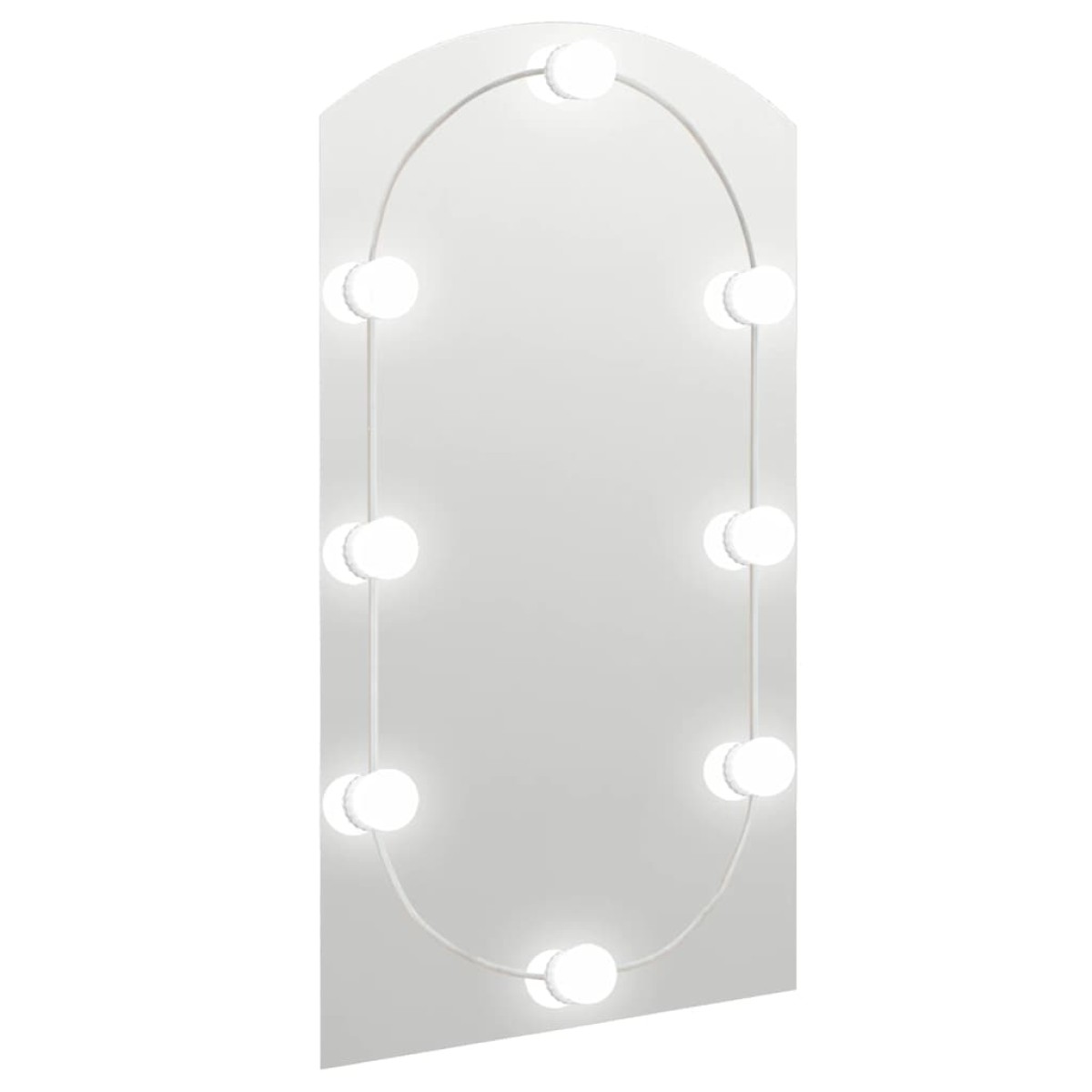 vidaXL Καθρέφτης με Φώτα LED 90x45 εκ. Γυαλί Οβάλ