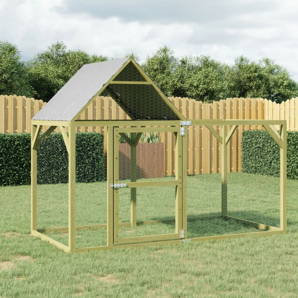 vidaXL Κοτέτσι 200x100x150 εκ. από Μασίφ Εμποτισμένο Ξύλο Πεύκου