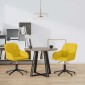 vidaXL Καρέκλες Τραπεζαρίας Περιστρεφόμενες 2 τεμ. Κίτρινες Βελούδινες