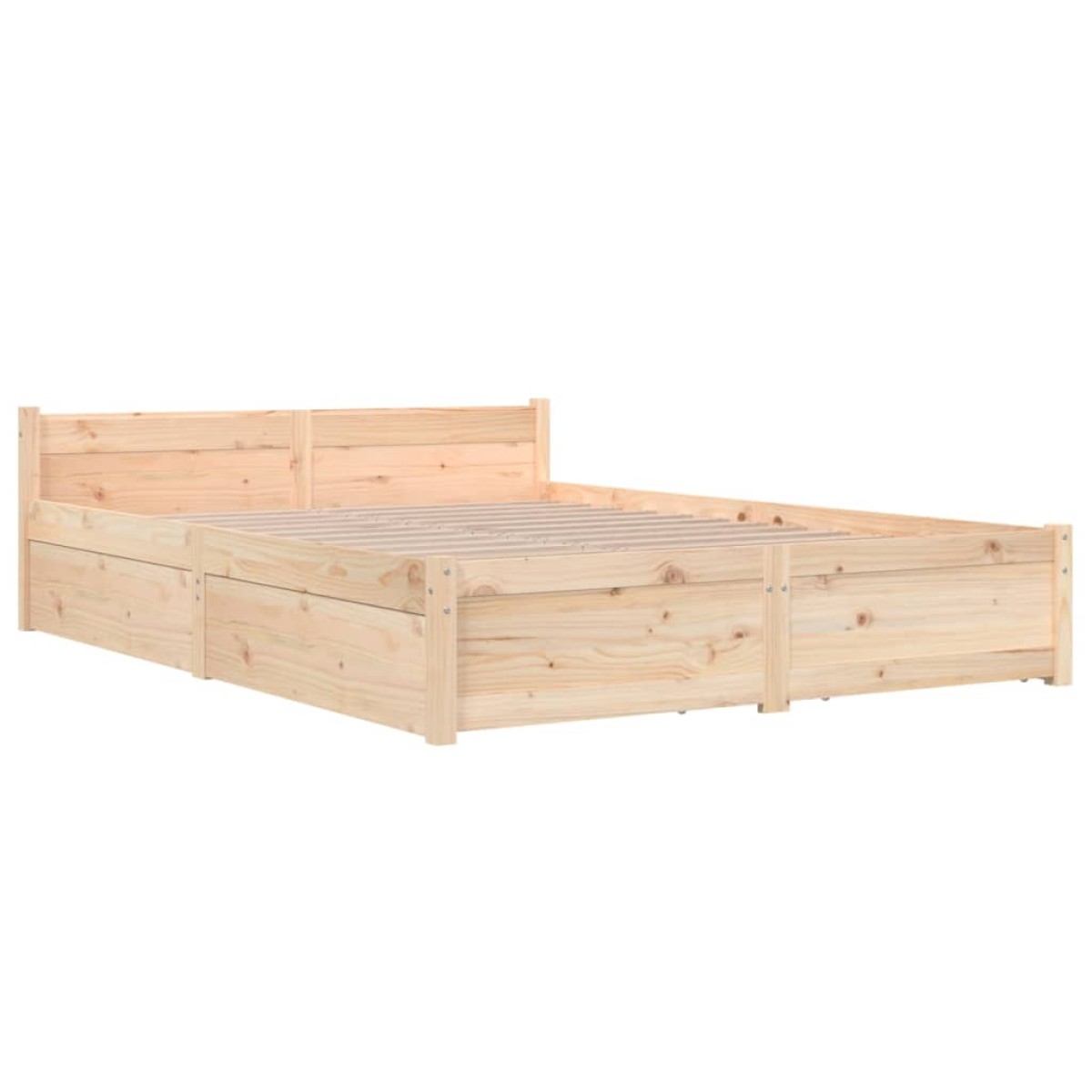 vidaXL Πλαίσιο Κρεβατιού Με Συρτάρια 135 x 190 εκ. Double