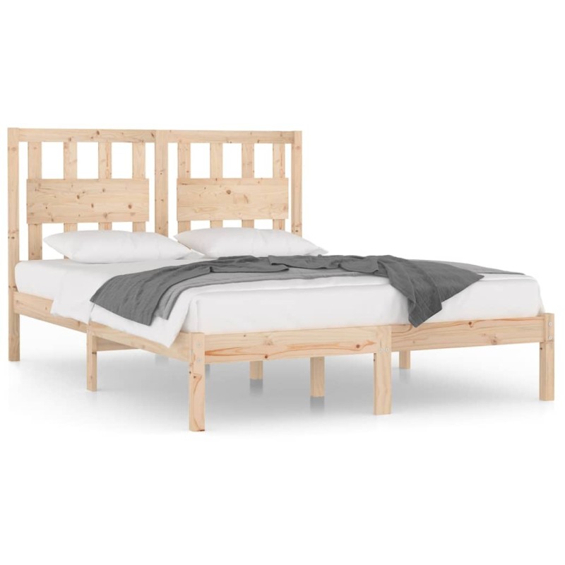 vidaXL Πλαίσιο Κρεβατιού 120 x 190 εκ. Μασίφ Πεύκο Small Double