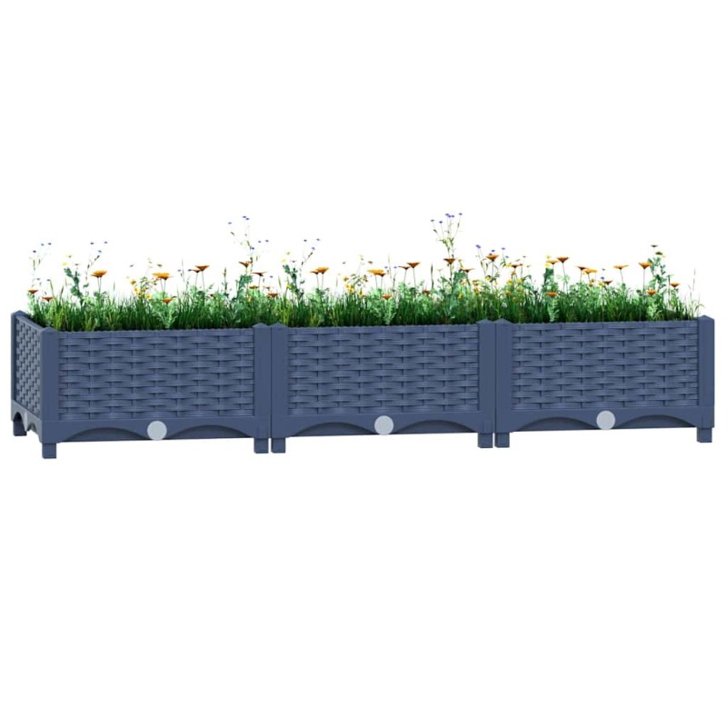 vidaXL Ζαρντινιέρα 120 x 40 x 23 εκ. από Πολυπροπυλένιο