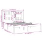 vidaXL Πλαίσιο Κρεβατιού 135 x 190 εκ. από Μασίφ Ξύλο Double