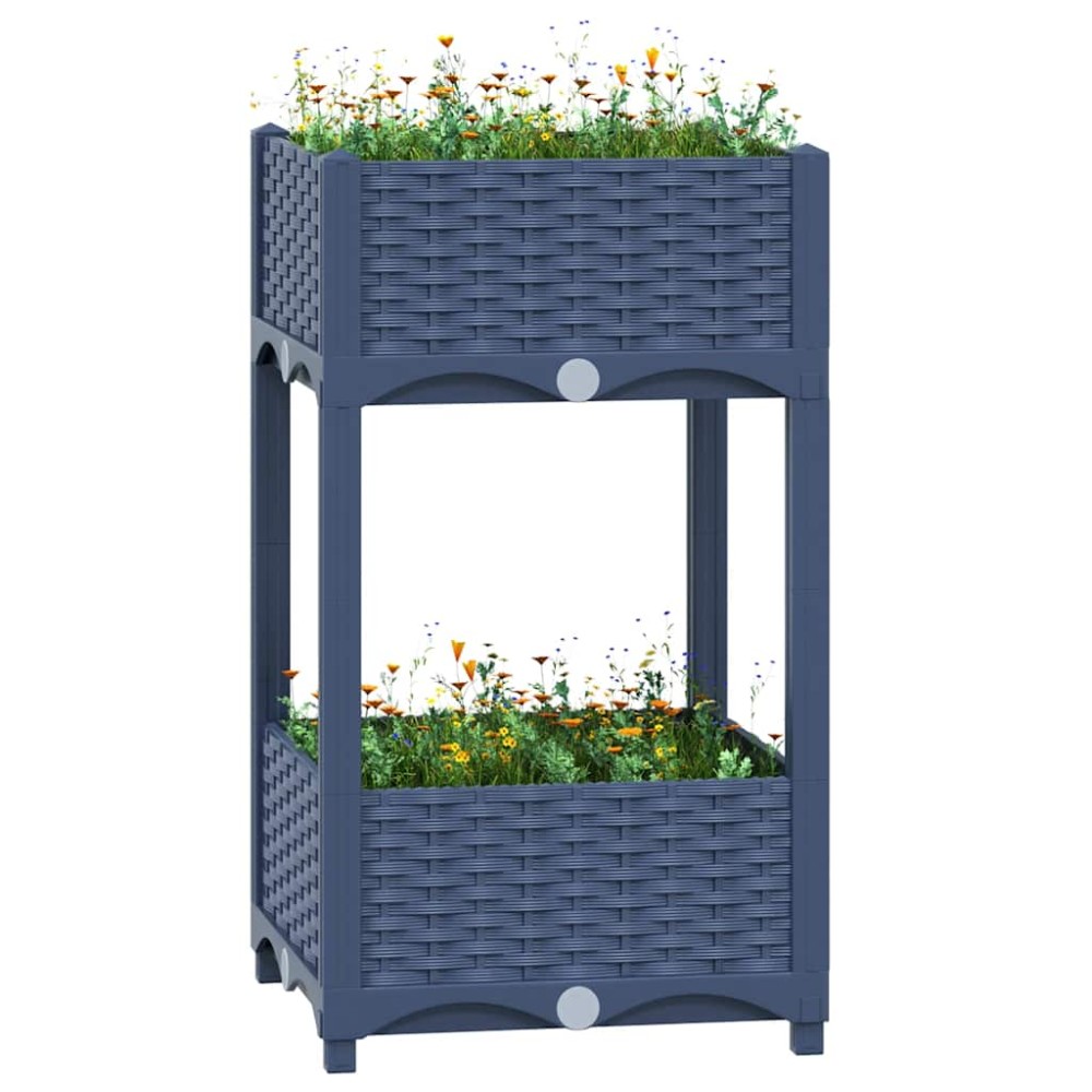 vidaXL Ζαρντινιέρα 40 x 40 x 71 εκ. από Πολυπροπυλένιο