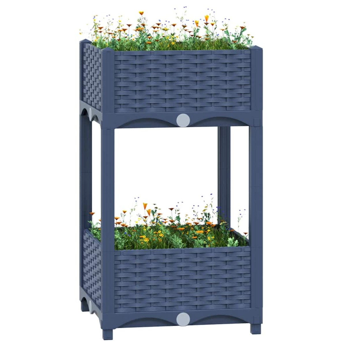 vidaXL Ζαρντινιέρα 40 x 40 x 71 εκ. από Πολυπροπυλένιο