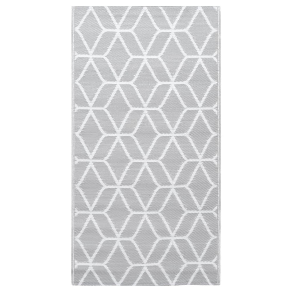 vidaXL χαλί εξωτερικού χώρου ARAKIL γκρι 80x150 cm PP