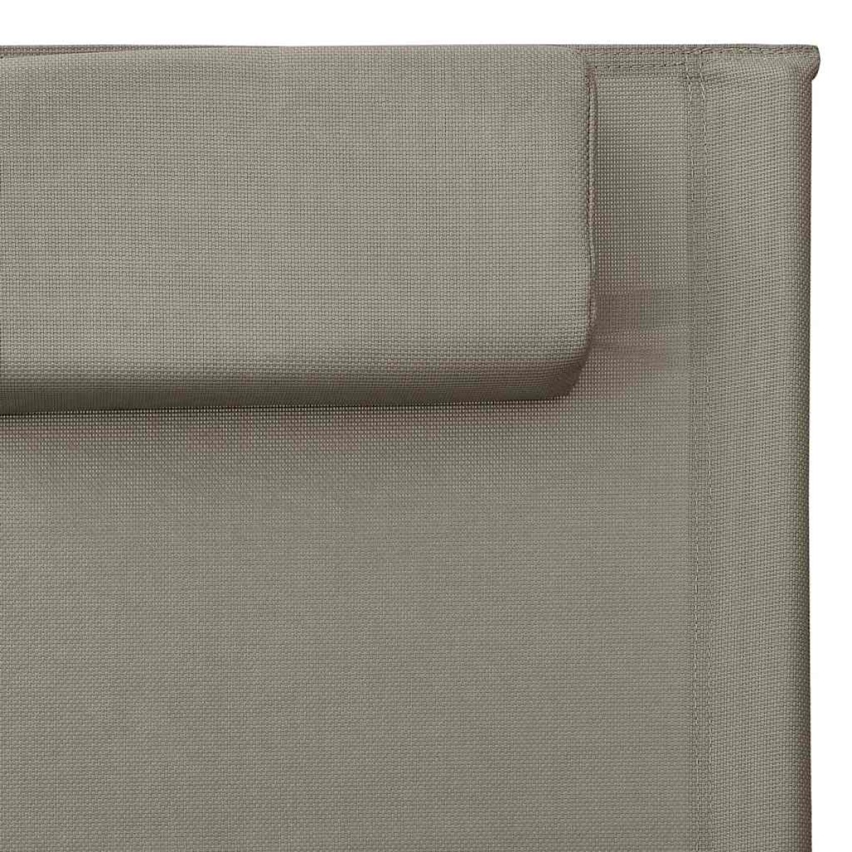 vidaXL Ξαπλώστρα Taupe / Γκρι από Textilene