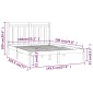 vidaXL Πλαίσιο Κρεβατιού Μαύρο 140 x 190 εκ. από Μασίφ Ξύλο