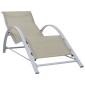 vidaXL Ξαπλώστρα Κρεμ από Textilene και Αλουμίνιο