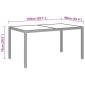 vidaXL Τραπέζι Κήπου Μπεζ 150x90x75 εκ. Συνθετικό Ρατάν/Ψημένο Γυαλί