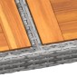 vidaXL Τραπέζι Κήπου Γκρι 200x150x75 εκ. Συνθετικό Ρατάν/Ξύλο Ακακίας