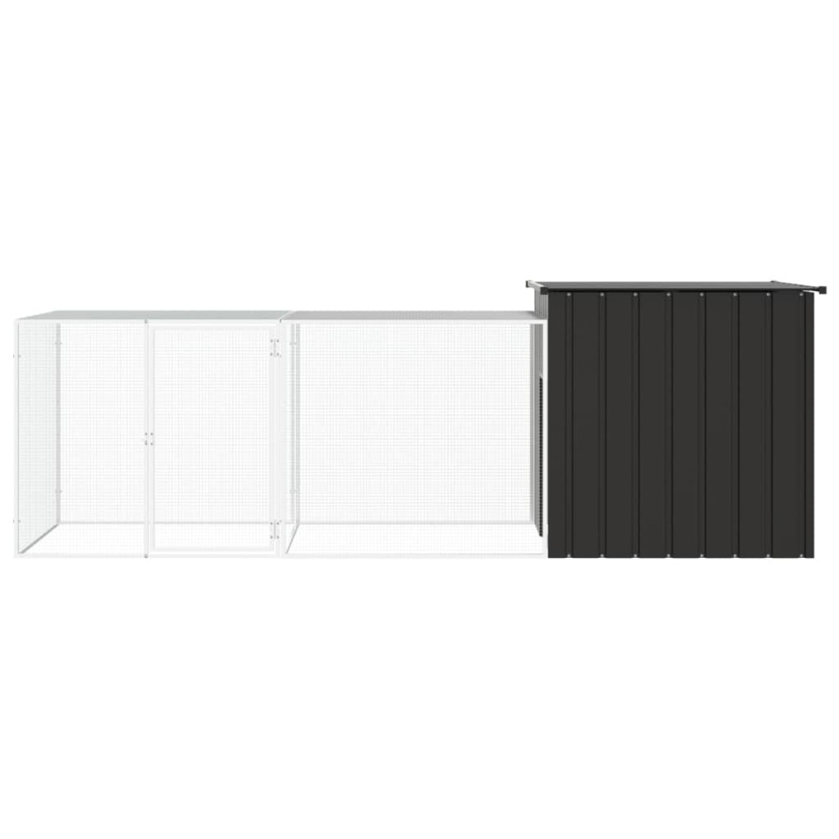 vidaXL Κοτέτσι - Κλουβί Ανθρακί 300x91x100 εκ. από Γαλβανισμένο Χάλυβα