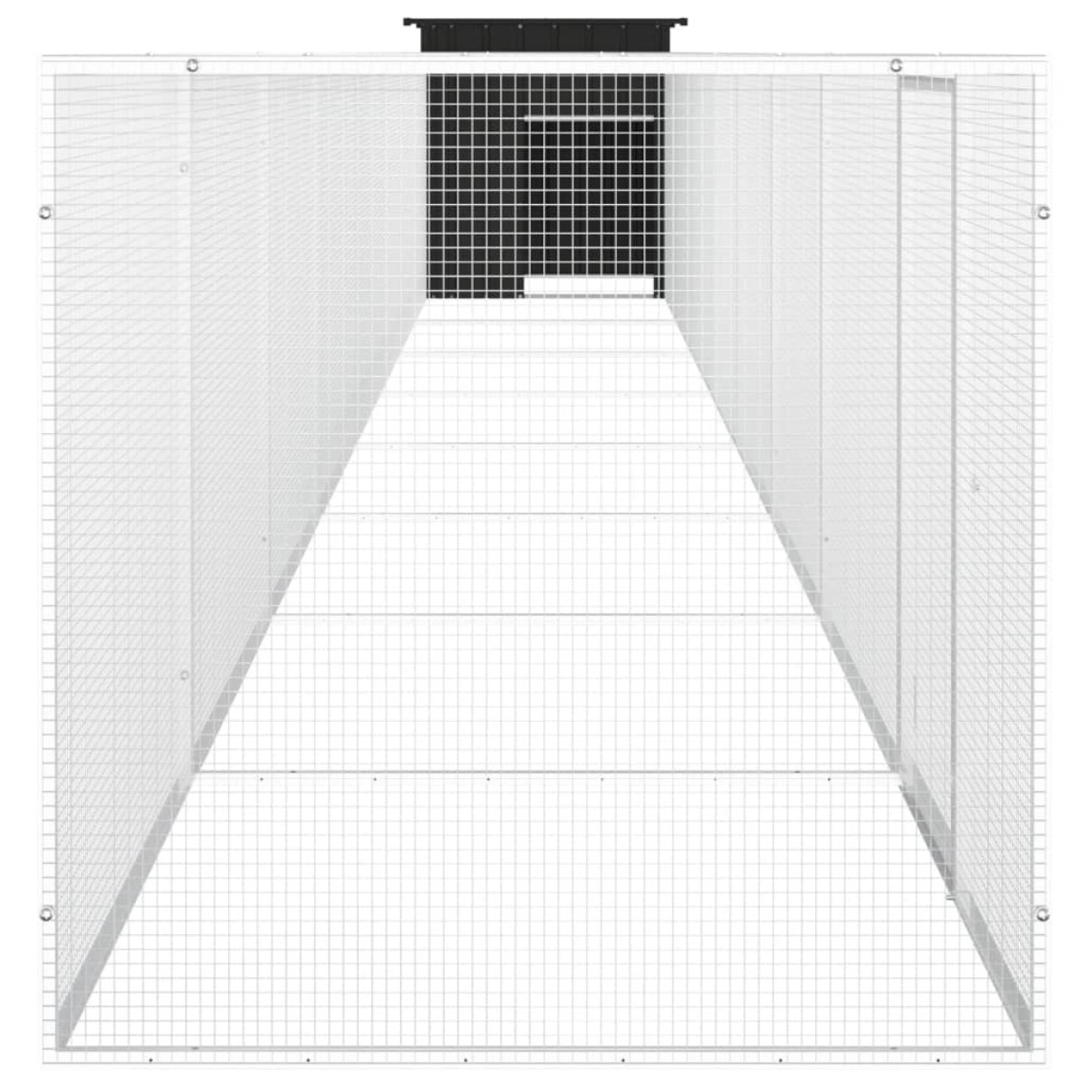 vidaXL Κοτέτσι - Κλουβί Ανθρακί 900x91x100 εκ. από Γαλβανισμένο Χάλυβα