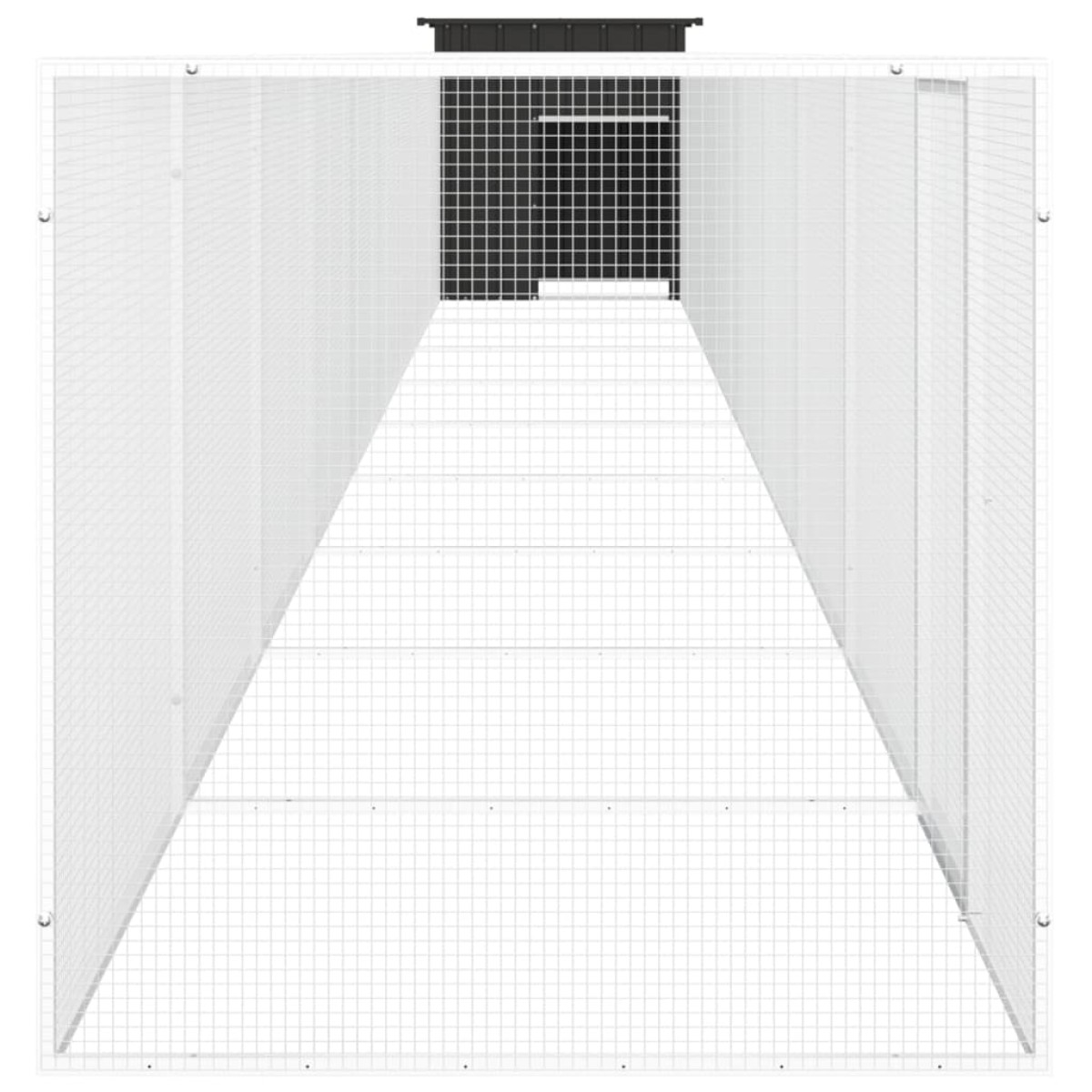 vidaXL Κοτέτσι - Κλουβί Ανθρακί 1000x91x100εκ. από Γαλβανισμένο Χάλυβα