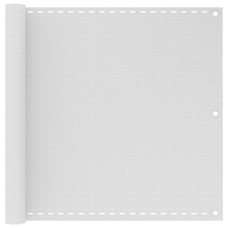 vidaXL Διαχωριστικό Βεράντας Λευκό 90 x 500 εκ. από HDPE