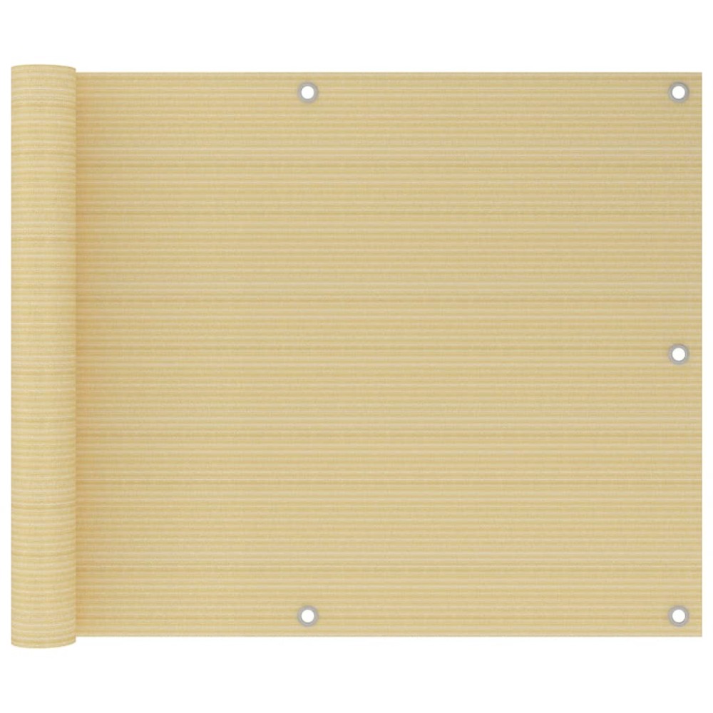vidaXL Διαχωριστικό Βεράντας Μπεζ 75 x 300 εκ. από HDPE