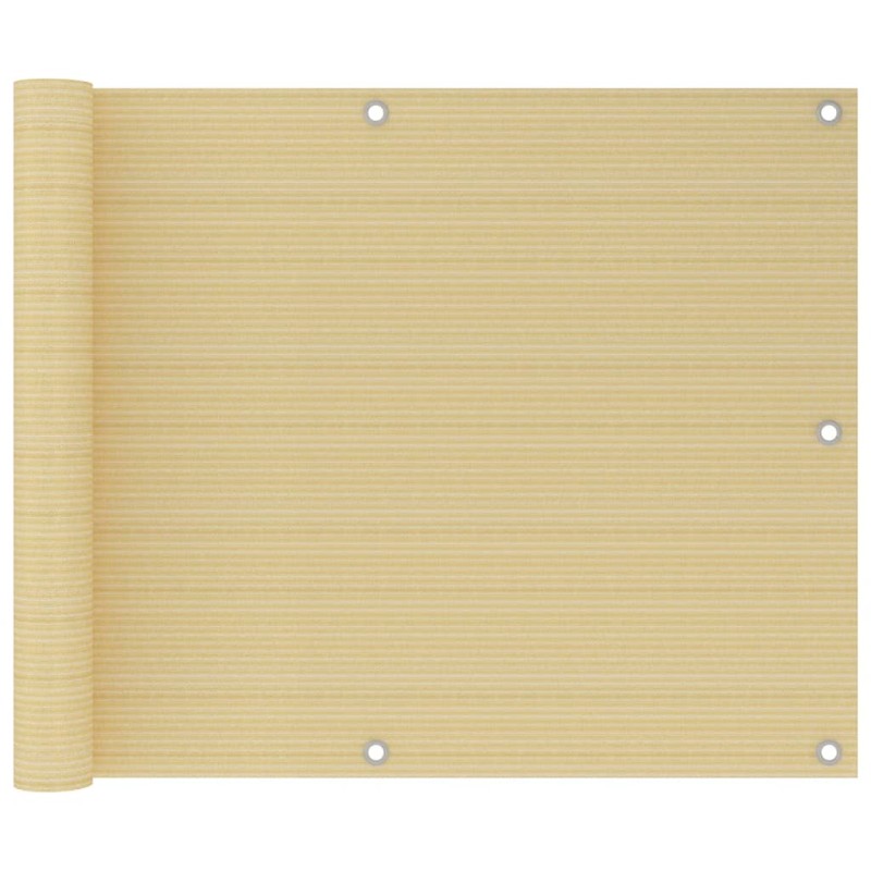 vidaXL Διαχωριστικό Βεράντας Μπεζ 75 x 300 εκ. από HDPE