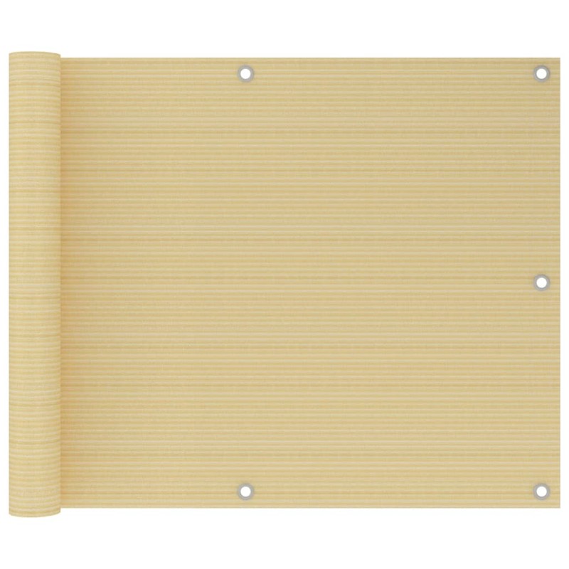 vidaXL Διαχωριστικό Βεράντας Μπεζ 75 x 600 εκ. από HDPE