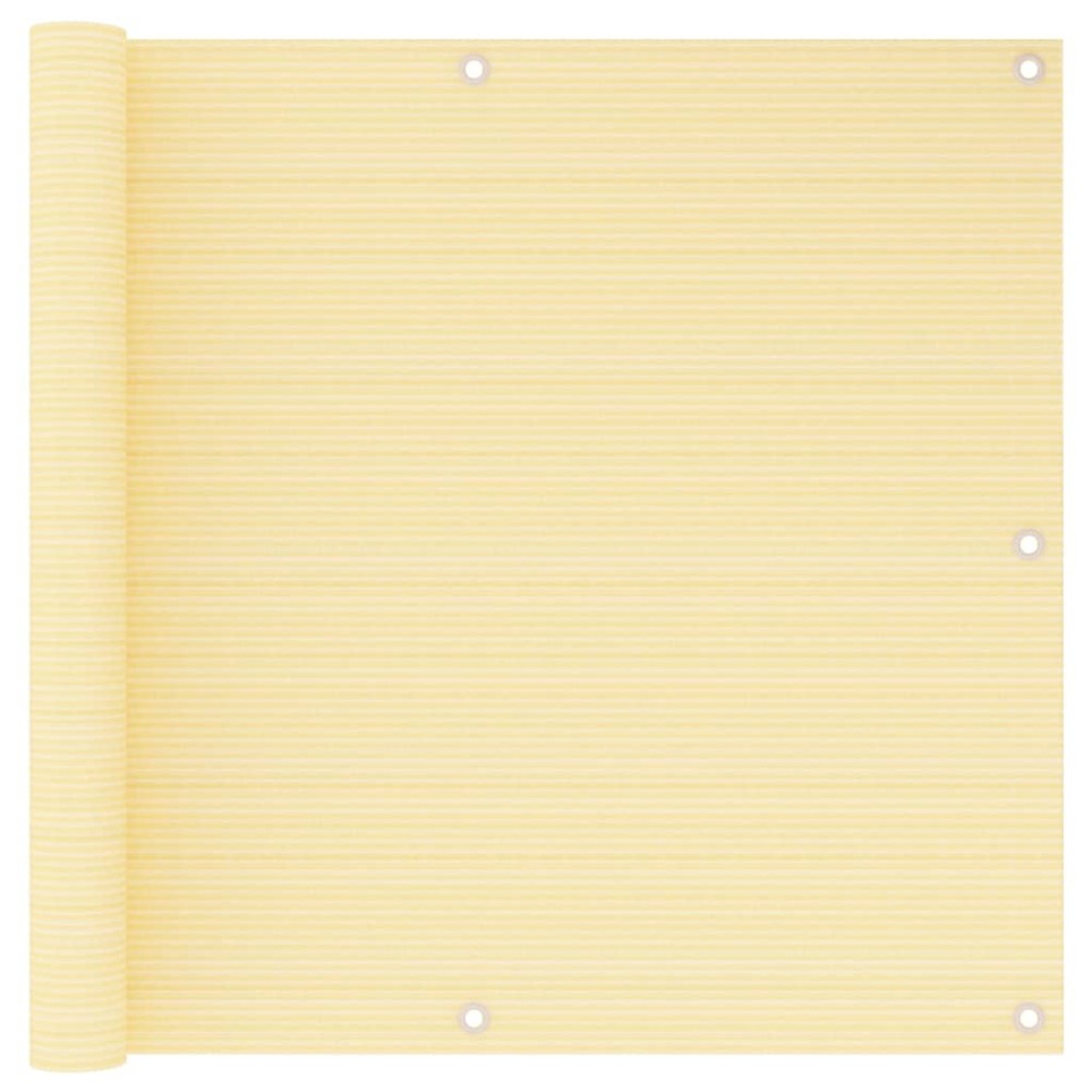 vidaXL Διαχωριστικό Βεράντας Μπεζ 90 x 600 εκ. από HDPE