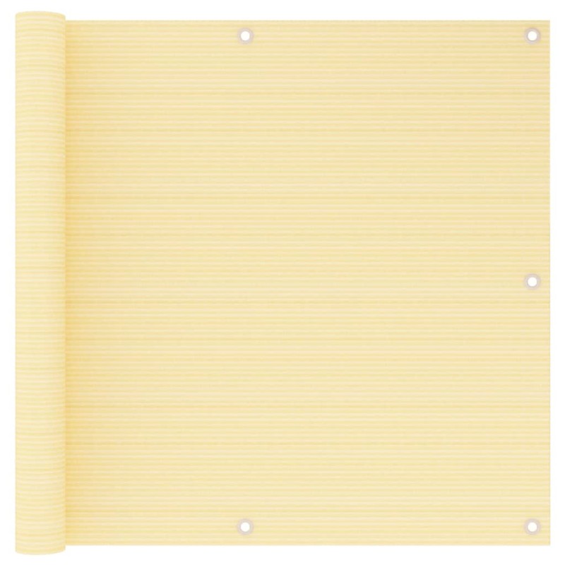 vidaXL Διαχωριστικό Βεράντας Μπεζ 90 x 600 εκ. από HDPE