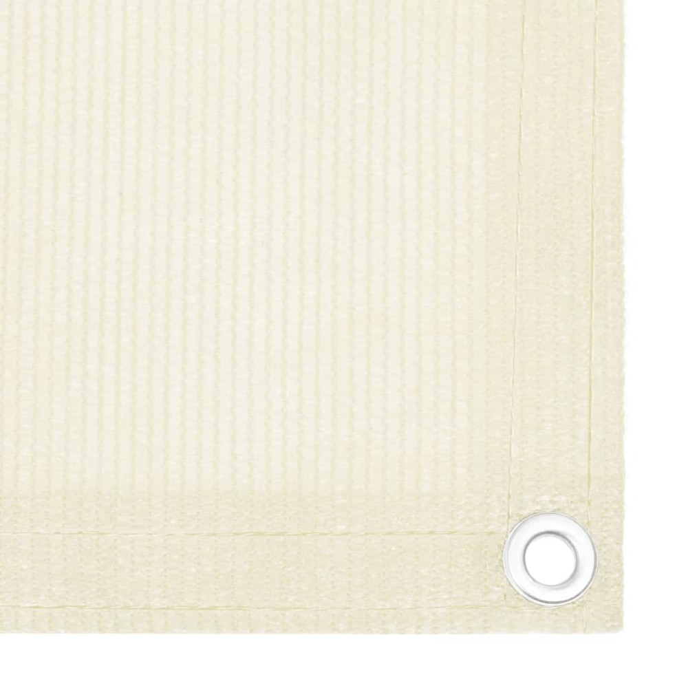 vidaXL Διαχωριστικό Βεράντας Κρεμ 75 x 400 εκ. από HDPE
