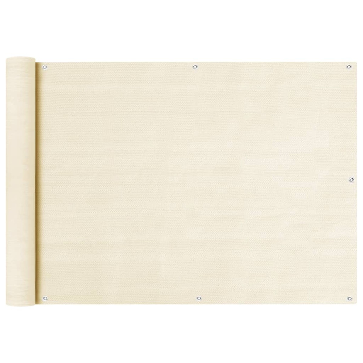 vidaXL Διαχωριστικό Βεράντας Κρεμ 75 x 400 εκ. από HDPE