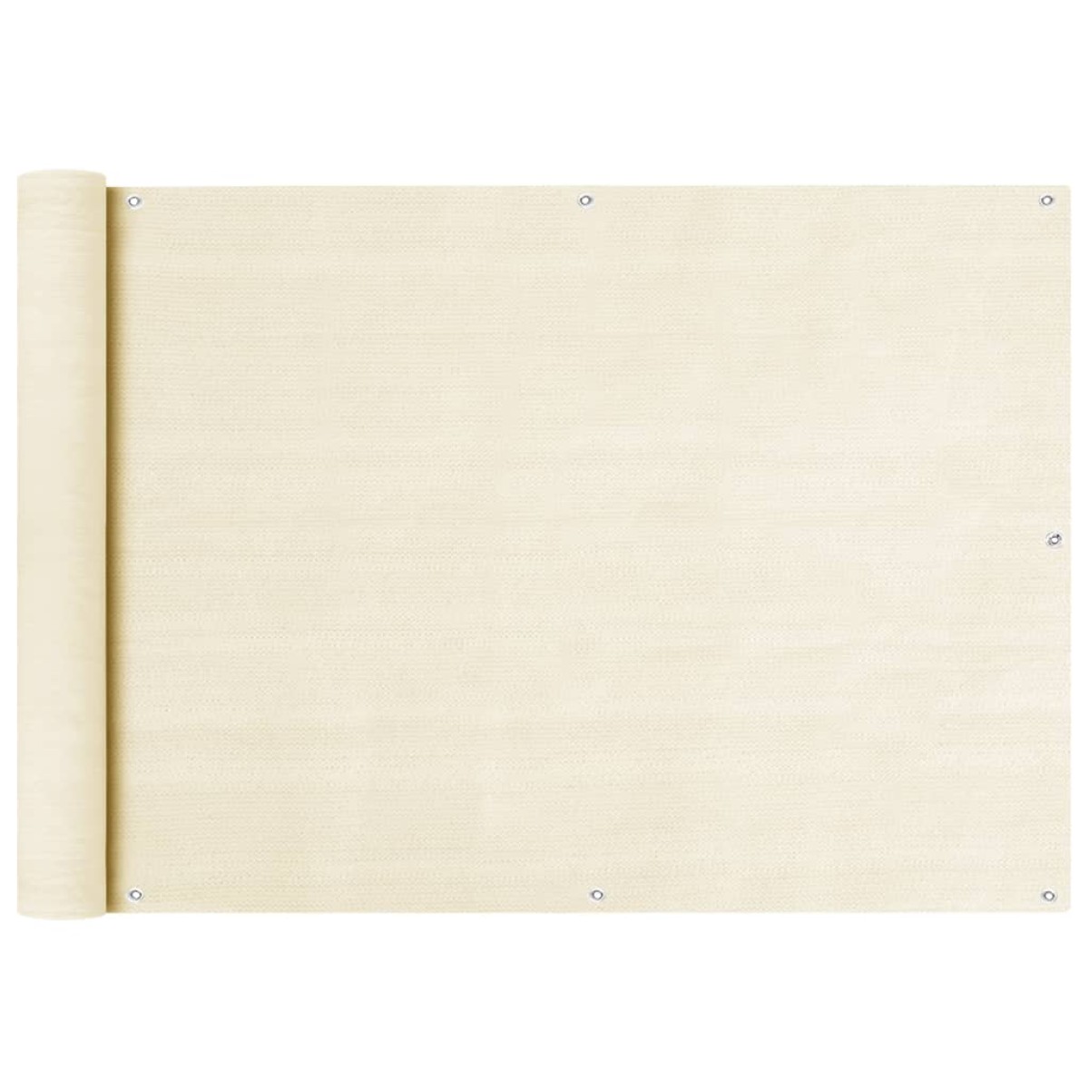 vidaXL Διαχωριστικό Βεράντας Κρεμ 75 x 500 εκ. από HDPE