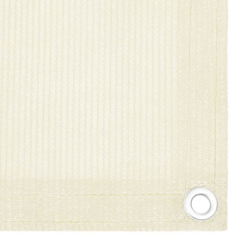 vidaXL Διαχωριστικό Βεράντας Κρεμ 90 x 600 εκ. από HDPE