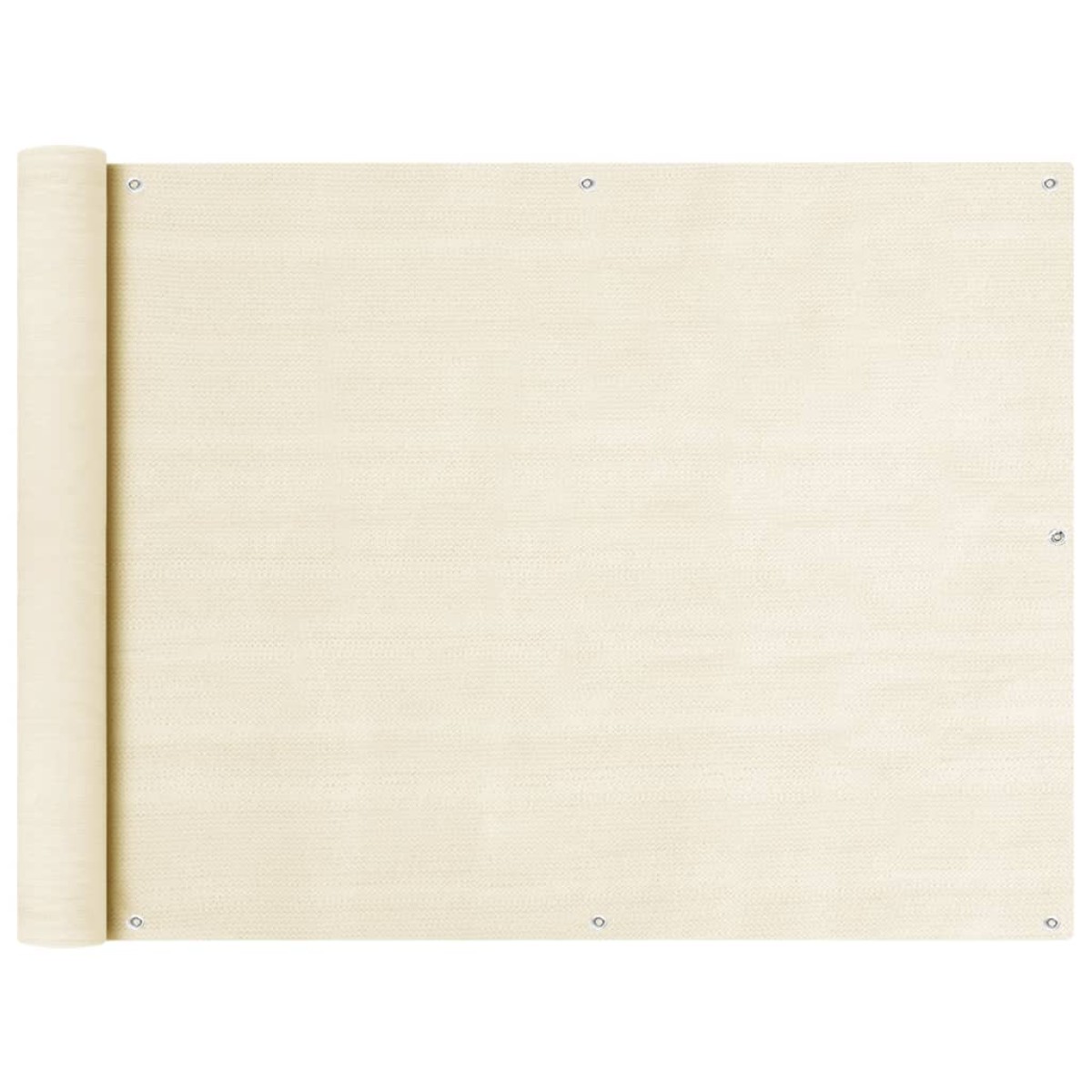 vidaXL Διαχωριστικό Βεράντας Κρεμ 90 x 600 εκ. από HDPE