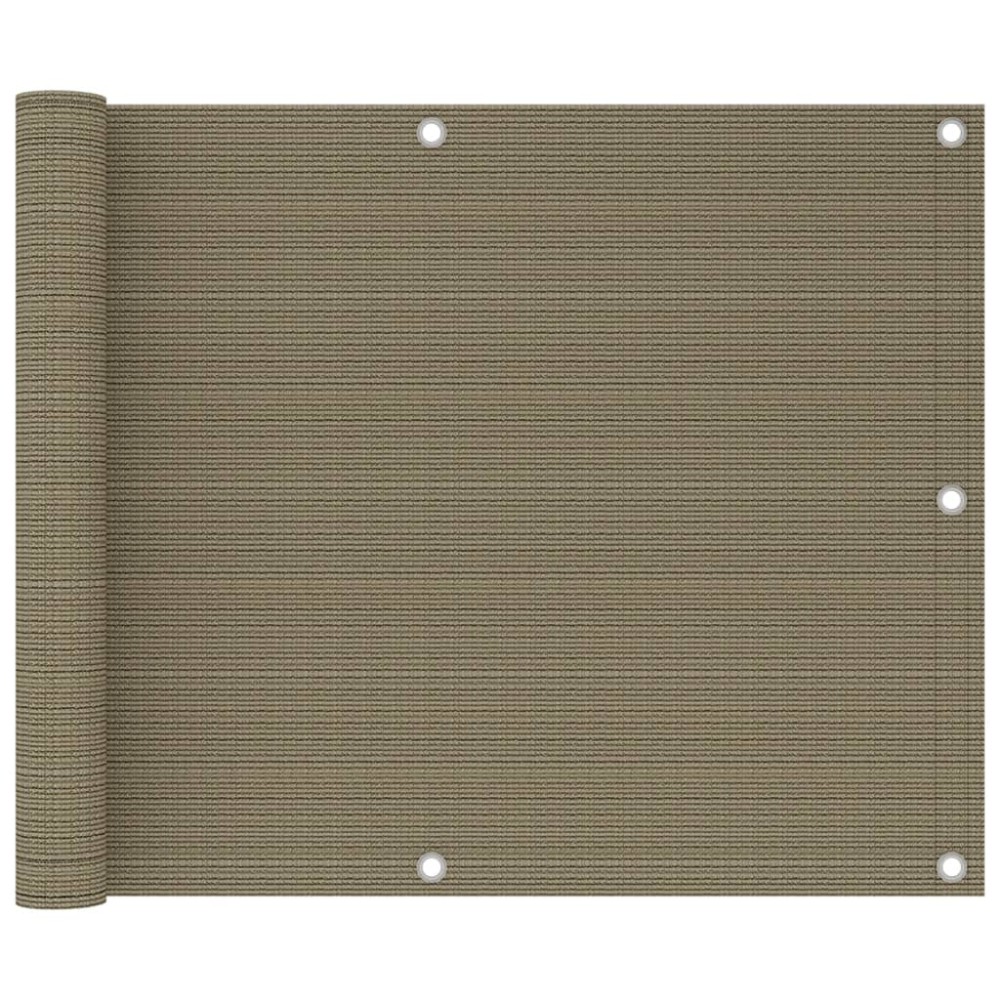 vidaXL Διαχωριστικό Βεράντας Taupe 75 x 500 εκ. από HDPE